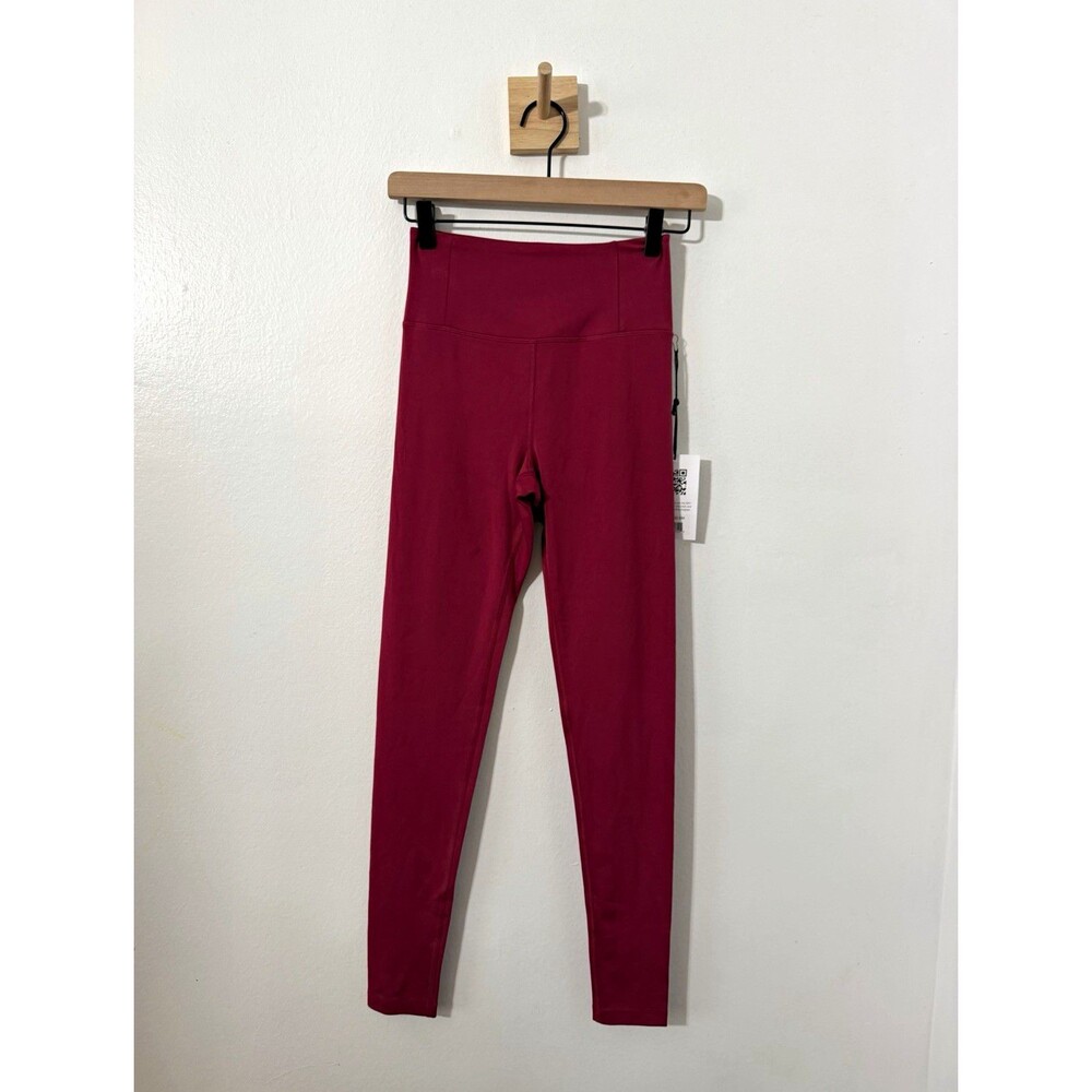 Girlfriend Collective Women’s High Rise Ankle Leggings Burgundy Size S Yoga